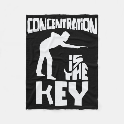Konzentration ist der wichtigste Funny Pool Billar Fleecedecke (Vorderseite)