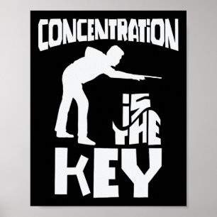 Konzentration ist der wichtigste Funny Pool Billar Poster