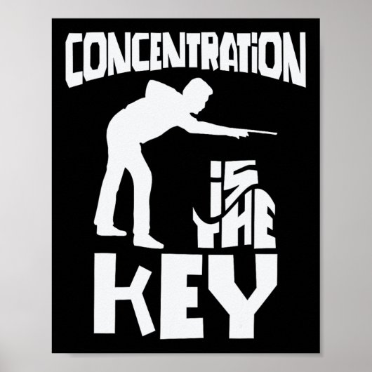 Konzentration ist der wichtigste Funny Pool Billar Poster (Vorne)