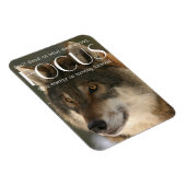 Konzentrationszitat zur Wolfsbild-Ermutigung Magnet (Rechte Seite)