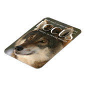 Konzentrationszitat zur Wolfsbild-Ermutigung Magnet (Linke Seite)