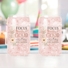 Konzentriere dich auf das Gute – Vintage Floral In Dosenglas