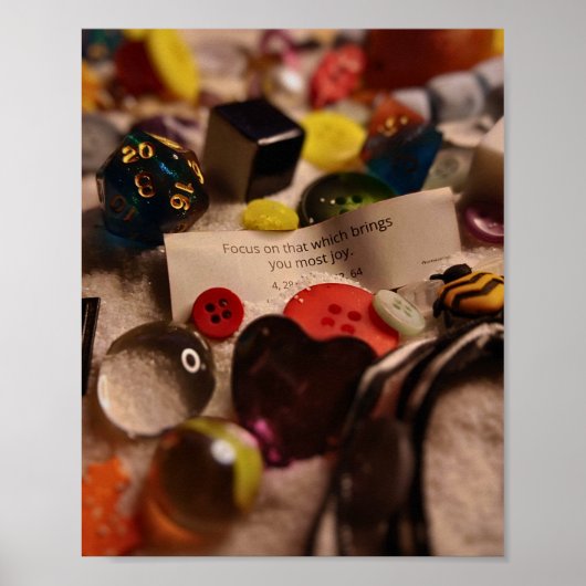 Konzentriere dich auf Freude Poster (Vorne)