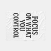 Konzentriere dich darauf, was du willst. Kontrolle Fleecedecke (Vorderseite (Horizontal))