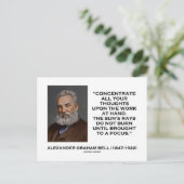 Konzentrieren Sie sich auf alle Ihre Gedanken, die Postkarte (Stehend Vorderseite)