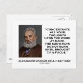 Konzentrieren Sie sich auf alle Ihre Gedanken, die Postkarte (Vorne/Hinten)