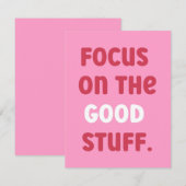 Konzentrieren Sie sich auf das Gute | Positives Zi Mitteilungskarte (Vorne/Hinten)