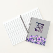 Konzentrieren Sie sich auf das, was Sie Lila Blume Notizblock (Innenseite)