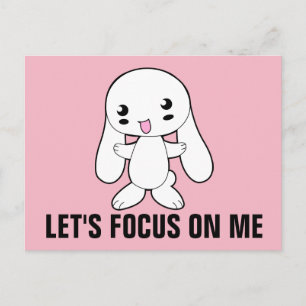 KONZENTRIEREN WIR MICH AUF RUDE BUNNY POSTCARDS POSTKARTE