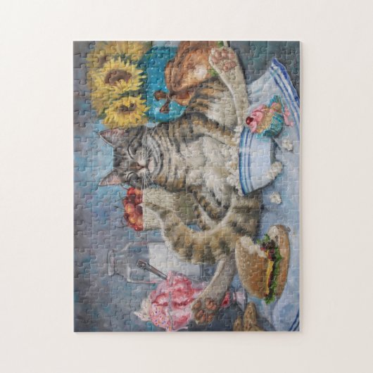 "Konzentriert" aus meiner ursprünglichen Ölmalerei Puzzle (Vertikal)