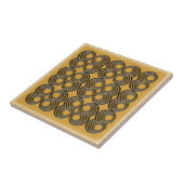 Konzentrierte Black Circles über Harvest Gold Fliese (Seite)