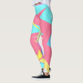Konzentrierte Farbblöcke Abstrakte Leggings (Links)