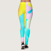 Konzentrierte Farbblöcke Abstrakte Leggings (Rückseite)