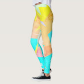 Konzentrierte Farbblöcke Abstrakte Leggings (Links)