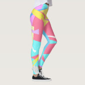 Konzentrierte Farbblöcke Abstrakte Leggings (Rechts)