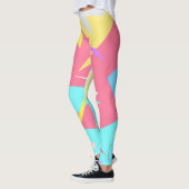 Konzentrierte Farbblöcke Abstrakte Leggings (Links)