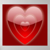 Konzentrierte Herz-Leinwand Poster (Vorne)