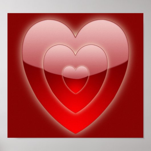 Konzentrierte Herz-Leinwand Poster (Vorne)