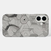 Konzentrierte Hexagons-Linie Art Case-Mate iPhone Hülle (Rückseite (Horizontal))