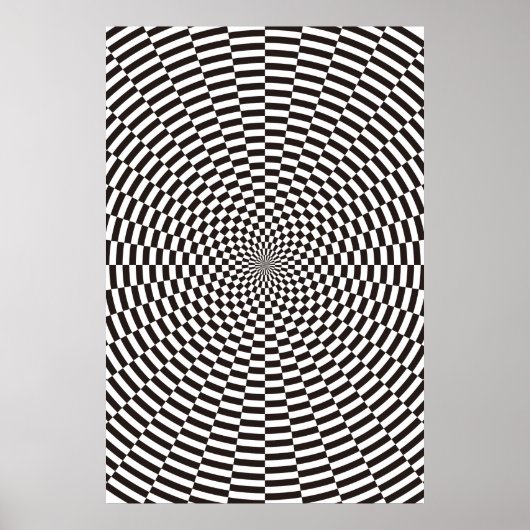 Konzentrierte Kreise auf 9 Grad verteilt Poster (Vorne)