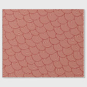 Konzentrierte Kreise auf roten Kreisläufen Geschenkpapier (Flach)