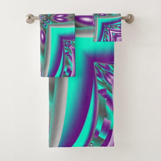 Konzentrierte Kreise bis zum Abstrakten Punkt Badhandtuch Set (Insitu)