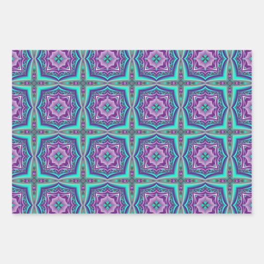 Konzentrierte Kreise bis zum Abstrakten Punkt Geschenkpapier Set (Vorderseite 2)