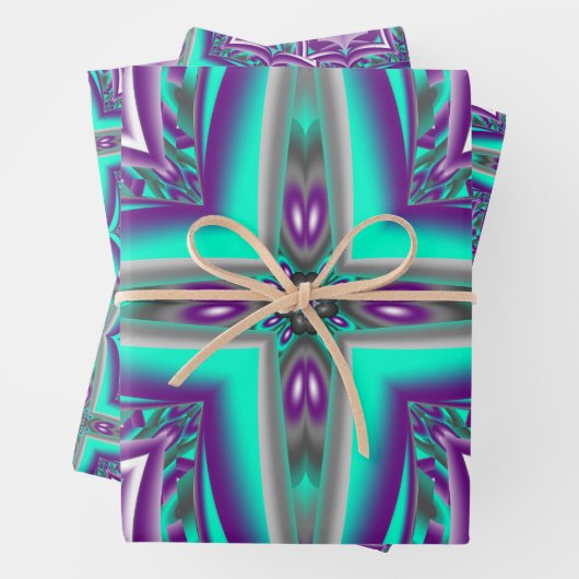 Konzentrierte Kreise bis zum Abstrakten Punkt Geschenkpapier Set (Beispiel)