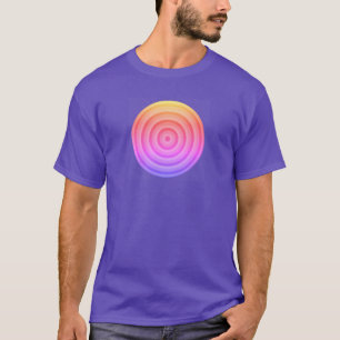 Konzentrierte Kreise Farbiges T-Shirt