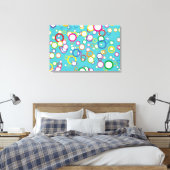 Konzentrierte Kreise überzogene Canvas Print Leinwanddruck (Insitu (Schlafzimmer))