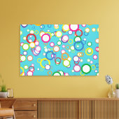 Konzentrierte Kreise überzogene Canvas Print Leinwanddruck (Insitu (Wohnzimmer))