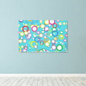 Konzentrierte Kreise überzogene Canvas Print Leinwanddruck (Insitu (Holzboden))