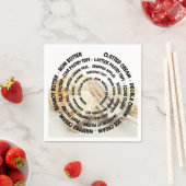 Konzentrierte Minzkuchenzutaten mit Bettüberzug Serviette (Beispiel)