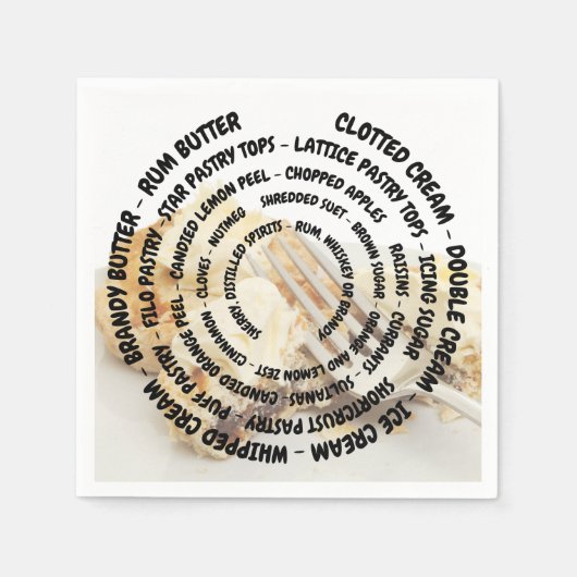 Konzentrierte Minzkuchenzutaten mit Bettüberzug Serviette (Vorderseite)