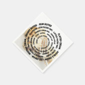 Konzentrierte Minzkuchenzutaten mit Bettüberzug Serviette (Ecke)