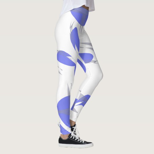 Konzentrierte Pastel Violet Lila Abstrakte Kunst L Leggings (Rechts)