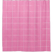 Konzentrierte rosa Quadrate Duschvorhang (Vorderseite)