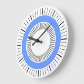 Konzentrierte Strahlen - Baby Blue Große Wanduhr (Winkel)
