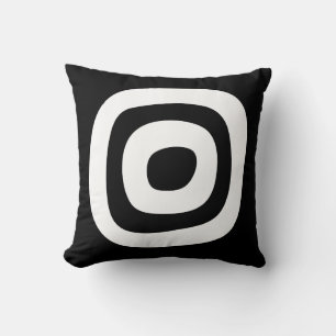 Konzentrierte, unregelmäßige Quadrate Kissen