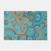 Konzentrierter kreisförmiger Rost-Türkis Fußmatte (Vorderseite)