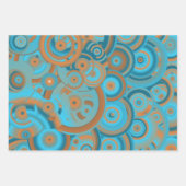 Konzentrierter kreisförmiger Rost-Türkis Geschenkpapier Set (Vorderseite 2)