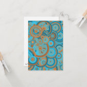 Konzentrierter kreisförmiger Rost-Türkis Karte (Vorderseite/Rückseite Beispiel)