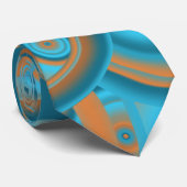 Konzentrierter kreisförmiger Rost-Türkis Krawatte (Gerollt)