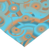 Konzentrierter kreisförmiger Rost-Türkis Kurzer Tischläufer (Ecke)