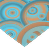 Konzentrierter kreisförmiger Rost-Türkis Tischdecke (Schrägansicht)