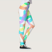 Konzentriertes, gelbes, blaues, Abstraktes Jugends Leggings (Rechts)