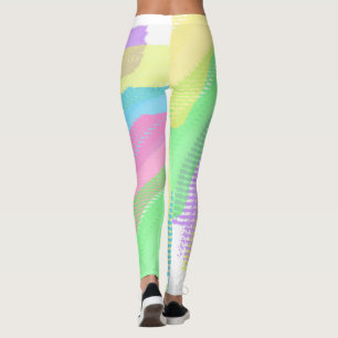 Konzentriertes, gelbes, blaues, Abstraktes Jugends Leggings