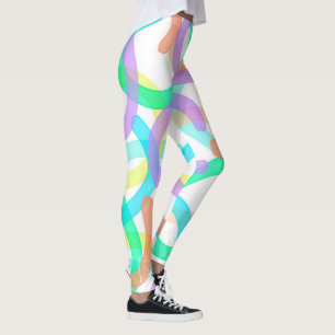 Konzentriertes, gelbes, blaues, Abstraktes Jugends Leggings