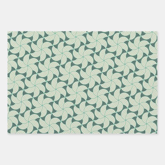 Konzentriertes Rundungsmuster der Erdtöne Geschenkpapier Set (Vorderseite 3)