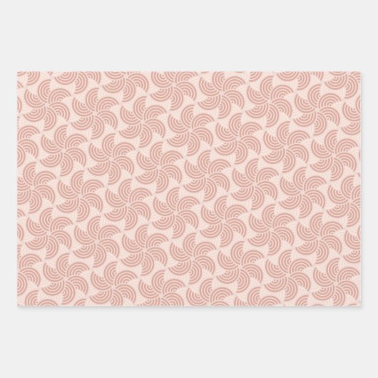 Konzentriertes Rundungsmuster der Erdtöne Geschenkpapier Set (Vorderseite)